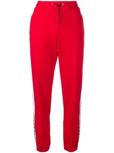 MSGM спортивные брюки с логотипом и полосками по бокам