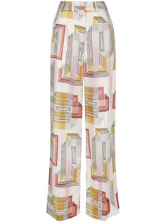 Olivier Theyskens pinted palazzo trousers