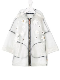 Little Marc Jacobs непромокаемое пальто с цветочной аппликацией