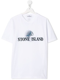 Stone Island Junior футболка с принтом логотипа