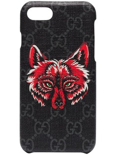 Gucci iPhone 8 Wolf Motif Phone Case