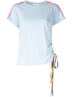 Mira Mikati футболка с ленточным декором по бокам