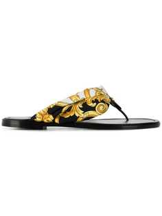 Versace сандалии с принтом в стиле барокко