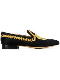 Versace embroidered Medusa head loafers