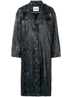 Stand textured oversized coat