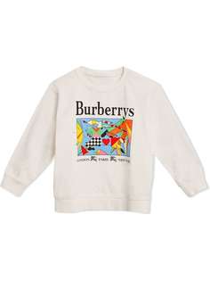 Burberry Kids толстовка с принтом фирменного логотипа