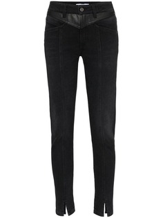 Givenchy джинсы с кожаными вставками