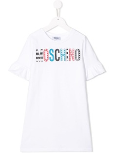 Moschino Kids платье-футболка с логотипом