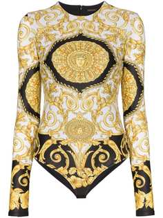 Versace боди с барочным принтом