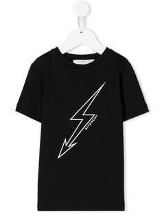 Givenchy Kids футболка с принтом молнии