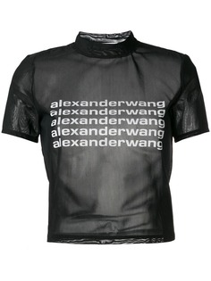 Alexander Wang прозрачная футболка с логотипом