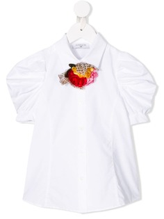 Monnalisa блузка с корсажной отделкой