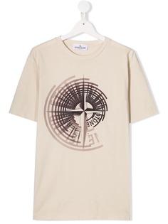 Stone Island Junior футболка с принтом логотипа