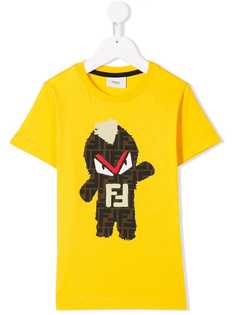 Fendi Kids футболка с принтом Fendi Monster