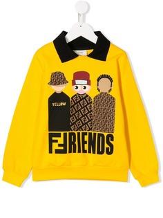 Fendi Kids джемпер с узором Friends