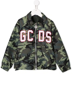 Gcds Kids куртка-рубашка с камуфляжным принтом и нашивкой-логотипом