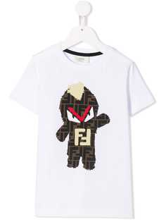 Fendi Kids футболка с принтом Fendi Monster
