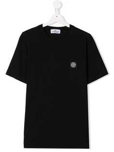 Stone Island Junior футболка с нашивкой-логотипом