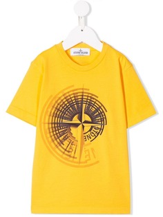 Stone Island Junior футболка с принтом логотипа
