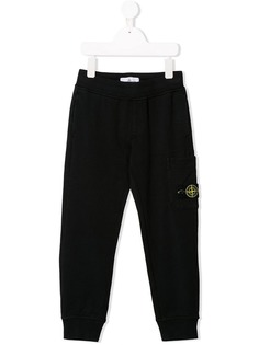 Stone Island Junior спортивные брюки с нашивкой-логотипом