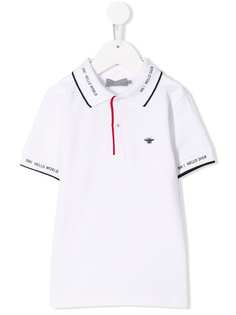 Baby Dior рубашка-поло с вышитым логотипом