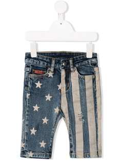 John Richmond Junior джинсы с полосками и звездами