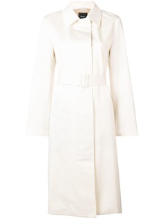 Theory однобортное пальто с поясом