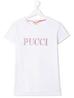 Emilio Pucci футболка с логотипом из страз