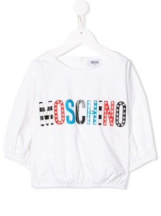 Moschino Kids блузка с логотипом