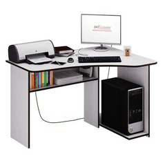 Стол компьютерный МАСТЕР Триан-1 правый угол, угловой, ЛДСП, белый Master