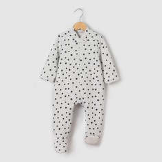 Пижама-комбинезон из мольтона с рисунком горох 0 мес-3 лет La Redoute Collections