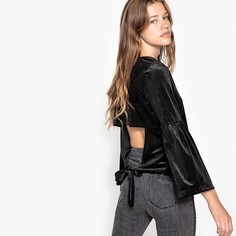 Блузка из велюра с красивой спинкой La Redoute Collections