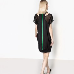 Платье прямое однотонное с эффектом 2 в 1 La Redoute Collections