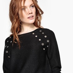 Пуловер с круглым вырезом с отделкой люверсами LPB Woman