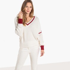 Пуловер с v-образным вырезом из плотного трикотажа La Redoute Collections