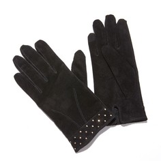 Перчатки кожаные с заклепками La Redoute Collections