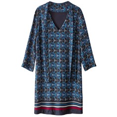 Платье-балахон из сатина с платочным рисунком La Redoute Collections