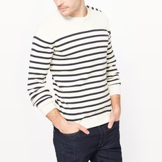 Пуловер с круглым вырезом в полоску в морском стиле La Redoute Collections