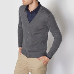 Кардиган на пуговицах PASCAL, 100% шерсти мериноса La Redoute Collections