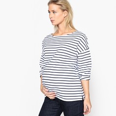 Свитшот в полоску в морском стиле для периода беременности LA Redoute Maternite