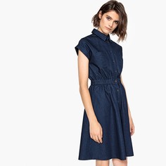 Платье-рубашка расклешенное из тонкого эластичного денима La Redoute Collections