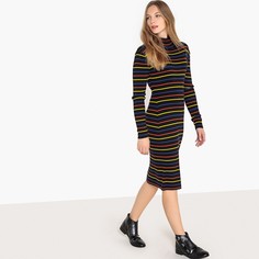 Платье в полоску из трикотажа, 100% хлопок La Redoute Collections