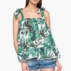 Топ с ажурными плечиками и рисунком листва JUNGLE Paul AND JOE Sister