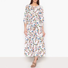 Платье длинное с рисунком и эластичным поясом JACKSON LA Brand Boutique Collection