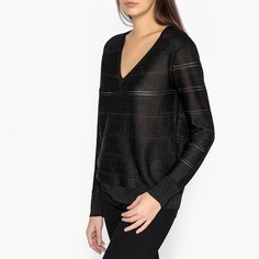 Пуловер с V-образным вырезом из ажурного трикотажа ALAIS Berenice