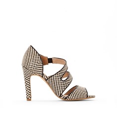 Босоножки с рисунком и асимметричными ремешками La Redoute Collections