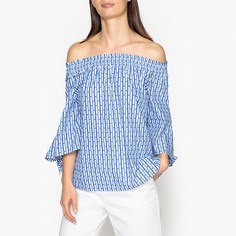 Блузка с декольте и оборками Maison Scotch