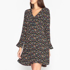 Платье расклешенное с цветочным рисунком DARIA FLEURS NOIR LA Brand Boutique Collection