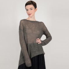 Пуловер с круглым вырезом из тонкого трикотажа Molly Bracken