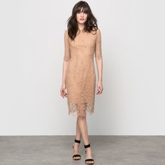 Платье гипюровое с короткими рукавами La Redoute Collections